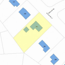 191 Valentine St, Newton MA 02465-3029 plot plan