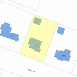 1743 Beacon St, Newton MA 02468-1401 plot plan