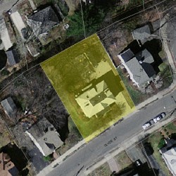 37 Clyde St, Newton MA 02460-2208 aerial view