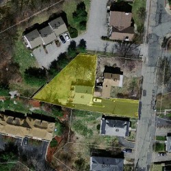 45 Cottage St, Newton MA 02464-1254 aerial view
