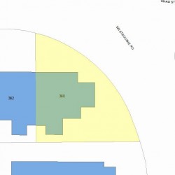 360 Ward St, Newton MA 02459-1270 plot plan