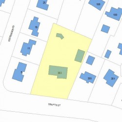 363 Crafts St, Newton MA 02460-1116 plot plan