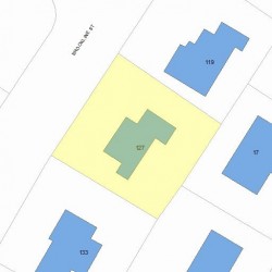 127 Brookline St, Newton MA 02467 plot plan