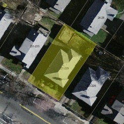 227 Tremont St, Newton MA  02458-2111 aerial view