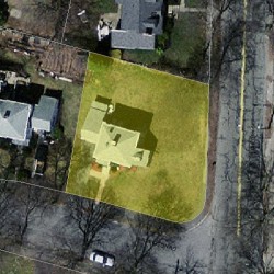 5 Farmington Rd, Newton MA  02465-1106 aerial view