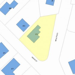 676 Grove St, Newton MA 02462-1319 plot plan