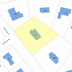 114 Valentine St, Newton MA  02465-3028 plot plan