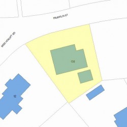 130 Franklin St, Newton MA 02458-2412 plot plan