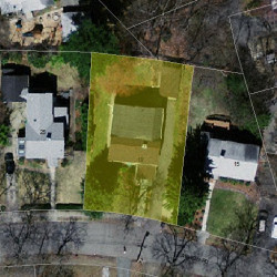 19 Avalon Rd, Newton MA  02468-1609 aerial view