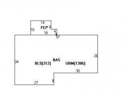 202 Evelyn Rd, Newton MA 02468-1043 floor plan