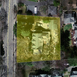 224 Chestnut St, Newton MA  02465-2929 aerial view