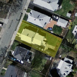 50 Falmouth Rd, Newton MA  02465-1125 aerial view