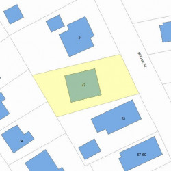47 Bridge St, Newton MA 02458-1103 plot plan