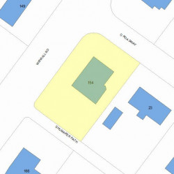 154 Wiswall Rd, Newton MA 02459-3545 plot plan