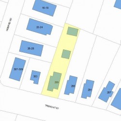 299 Tremont St, Newton MA 02458-2113 plot plan