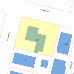 234 Church St, Newton MA  02458-1903 plot plan