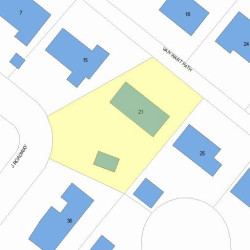 21 Van Wart Path, Newton MA  02459-3720 plot plan
