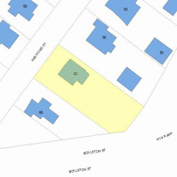 62 Hartford St, Newton MA 02461-1517 plot plan