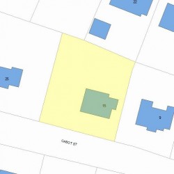 15 Cabot St, Newton MA 02458-2501 plot plan