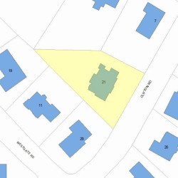 21 Clifton Rd, Newton MA 02459-3110 plot plan