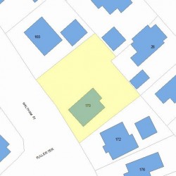 170 Waltham St, Newton MA  02465-1333 plot plan