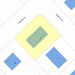 22 Ardmore Rd, Newton MA  02465-2335 plot plan