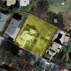 34 Greenough St, Newton MA  02465-2213 aerial view