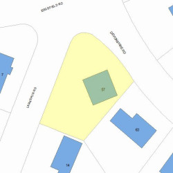 57 Devonshire Rd, Newton MA 02468-2218 plot plan