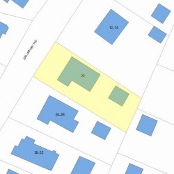 20 Salisbury Rd, Newton MA 02458-1948 plot plan