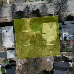 28 Ware Rd, Newton MA  02466-1416 aerial view