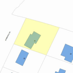 16 Albemarle Rd, Newton MA 02460-1106 plot plan