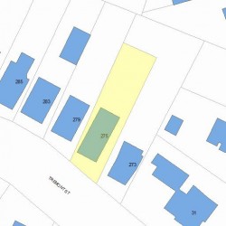 275 Tremont St, Newton MA  02458-2113 plot plan