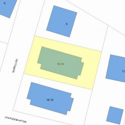 14 Russell Rd, Newton MA 02458-1721 plot plan