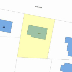 616 Boylston St, Newton MA 02459-2654 plot plan
