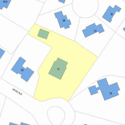30 Hyde Ave, Newton MA  02458-2311 plot plan