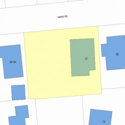 28 Ware Rd, Newton MA  02466-1416 plot plan