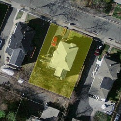 90 Boyd St, Newton MA  02458-1502 aerial view