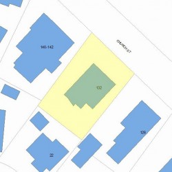 132 Church St, Newton MA 02458-2004 plot plan