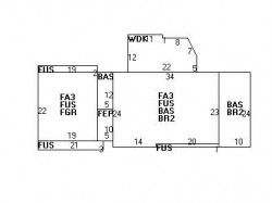 119 Evelyn Rd, Newton MA 02468-1034 floor plan