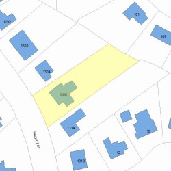 1308 Walnut St, Newton MA  02461-1844 plot plan