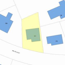 181 Bellevue St, Newton MA 02458-1812 plot plan