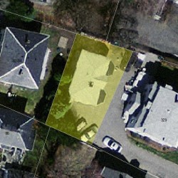 331 Lexington St, Newton MA 02466-1211 aerial view