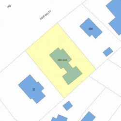 246 Central St, Newton MA  02466-2329 plot plan