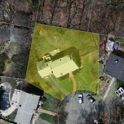 35 Colgate Rd, Newton MA  02462-1304 aerial view