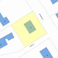 25 Bernard St, Newton MA 02461-1903 plot plan