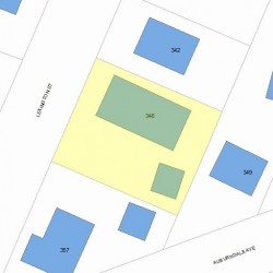 346 Lexington St, Newton MA 02466-1222 plot plan