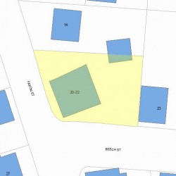 22 Faxon St, Newton MA 02458-1013 plot plan