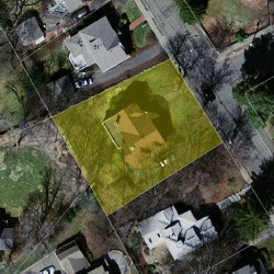 55 Hillside Ave, Newton MA 02465-2543 aerial view
