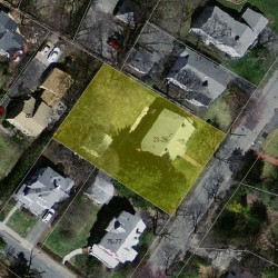 25 Maple St, Newton MA  02466-2404 aerial view