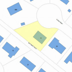 16 Van Wart Path, Newton MA 02459-3722 plot plan